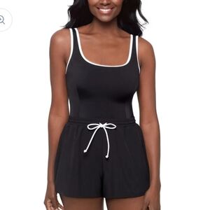 Penbrooke 4 Way Stretch Sport Romper One-Piece Swimsuit Size 16